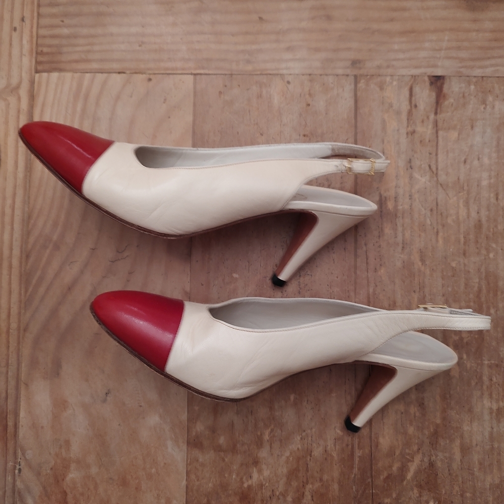 Vtg Chanel Capretto Slingbacks - Picture 4 of 9